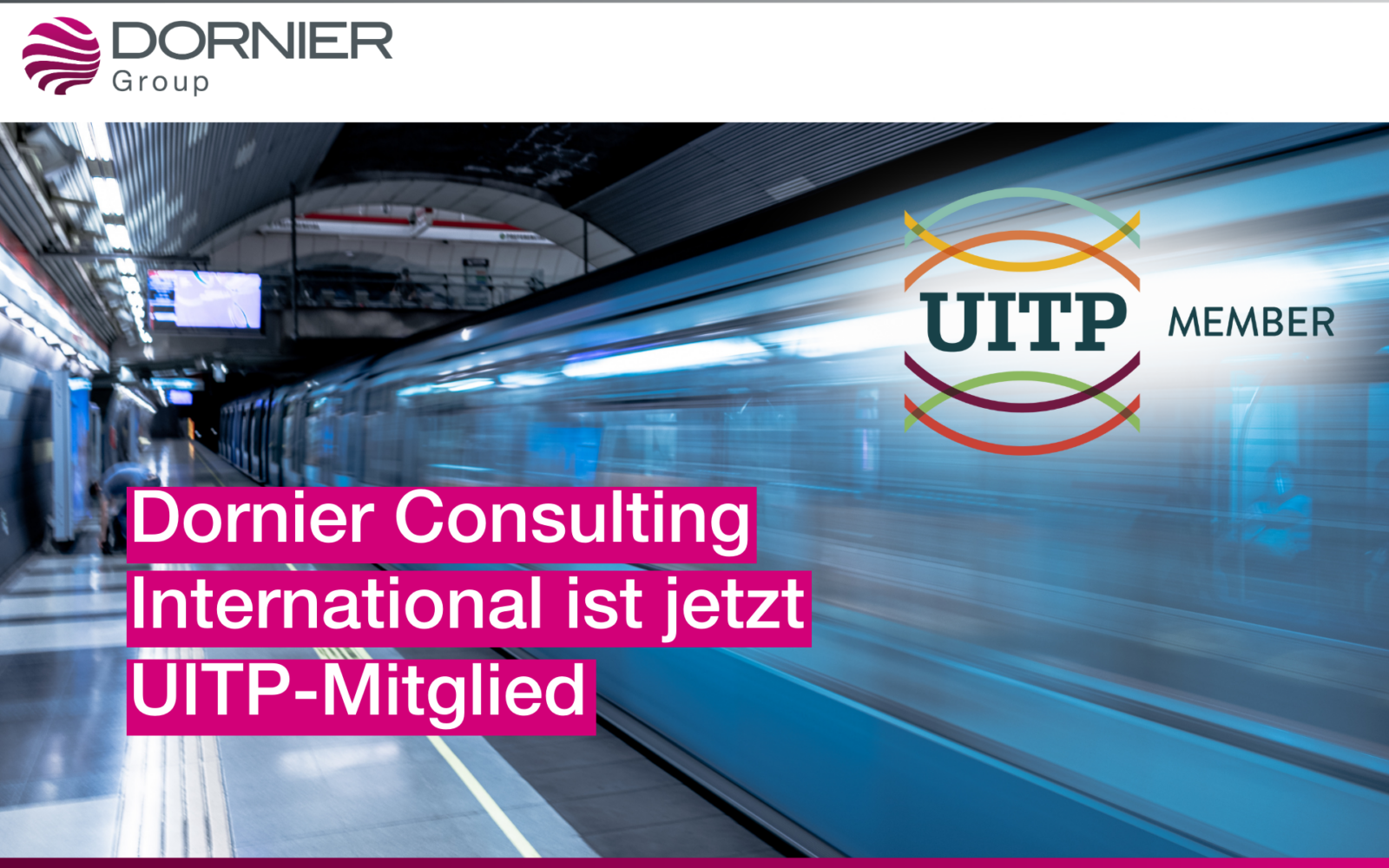 Dornier Consulting International ist jetzt UITP-Mitglied - Dornier Group